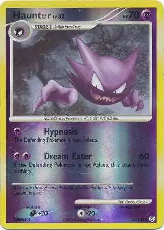 Diamond & Pearl Haunter #50/130 reverse holo